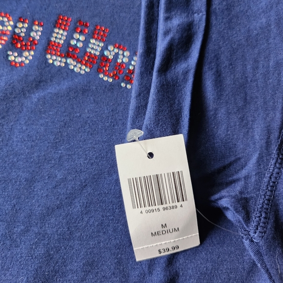 NWT Disney Parks Walt Disney World Patriotic Rhinestone Tee Shirt Sz M - Picture 4 of 5